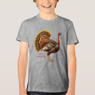 En Tri-matière T-Shirt pour garçons de Turquie Thanksgiving