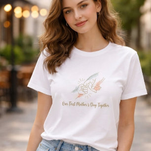 En Tri-matière T-shirt pour la première fête des mères - Ligne ar