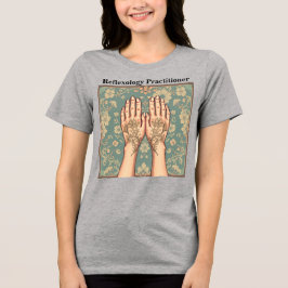 En Tri-matière T-shirt Praticien de Réflexologie Gris pour Femmes