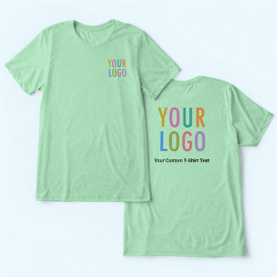 En Tri-matière T-Shirt Premium Vert Personnalisé Logo de l'entrep