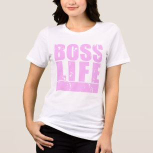 En Tri-matière T-shirt Queen Boss Life