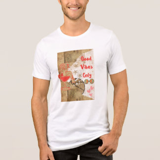 En Tri-matière T-Shirt Rétro Fille Pin-Up Good Vibes Only