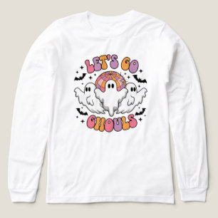En Tri-matière T-shirt rétro Ghost Halloween - "Let’s Go Ghouls