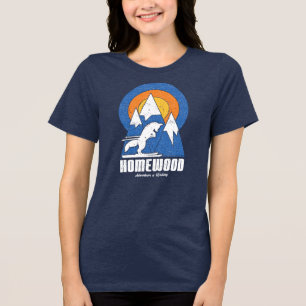 En Tri-matière T-shirt Retro Homewood Mountain Ski White Fox