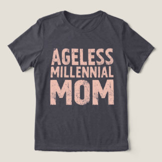 En Tri-matière T-Shirt Rétro « Maman Millennial Intemporelle » Di