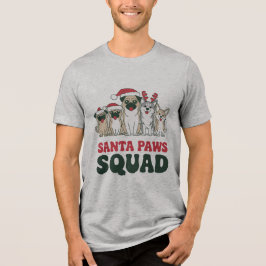 En Tri-matière T-Shirt Santa Paws Squad