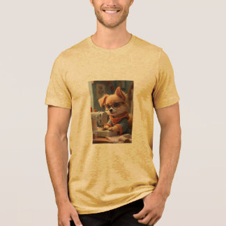 En Tri-matière T-shirt Seamstress chien
