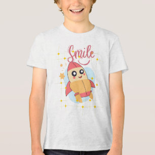 En Tri-matière T-shirt Space Rocket Kids