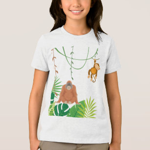 En Tri-matière T-shirt thème jungle pour enfants