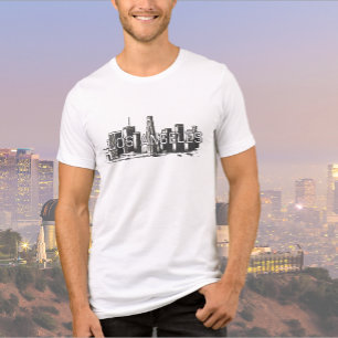 En Tri-matière T-Shirt Tri-Blend Black Graphic de Los Angeles