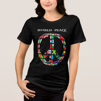 En Tri-matière T-shirt Tri-Blend pour la paix dans le monde