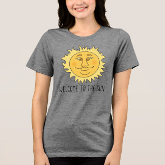 En Tri-matière T-shirt tri-mélange femme Bienvenue Soleil