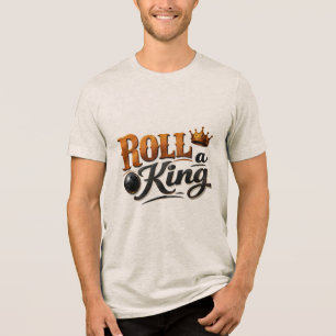 En Tri-matière T-Shirt Tri-Mélange Graphique Couronne de Quille -
