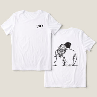 En Tri-matière T-shirt tri-mélange personnalisé pour couple de fe