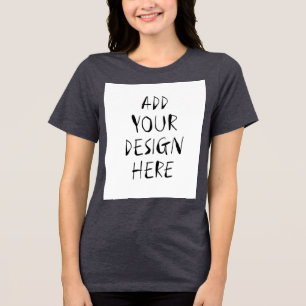 En Tri-matière T-shirt tricolore Bella+Canvas pour femmes