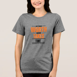 En Tri-matière T-shirt tricolore féminin