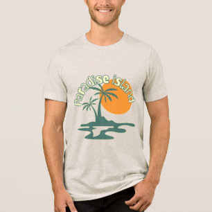 En Tri-matière T-shirt Unisexe Paradis Tropical