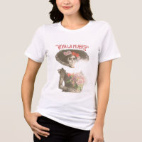 T-Shirt Viva la Muerte Squelette Floral