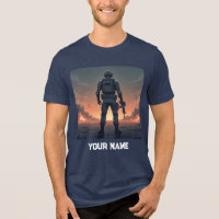 T-Shirt Vue Arrière Soldat Héroïque
