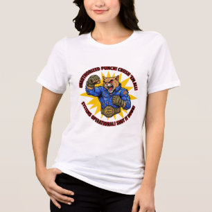 En Tri-matière T-Shirt Wildcat Féroce Punch Non Autorisé Écrasez-