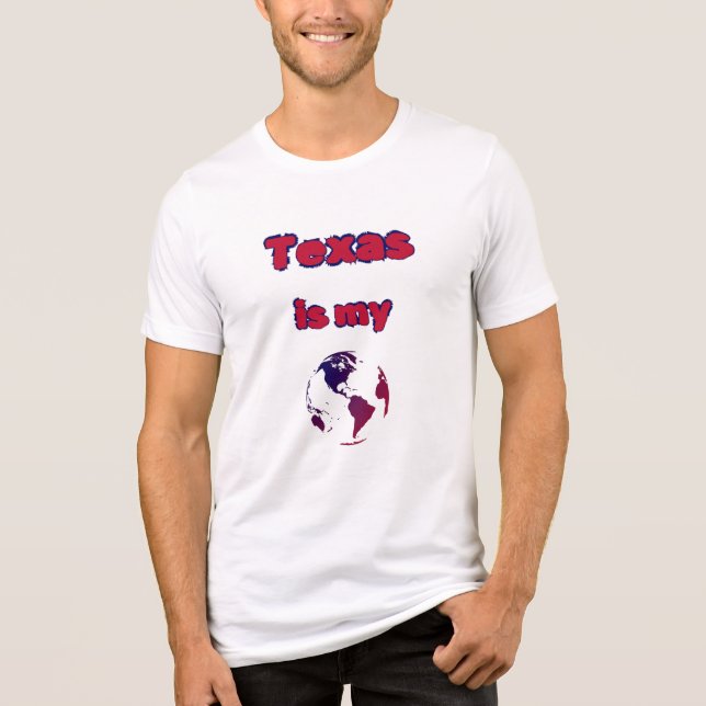 En Tri-matière TEXAS, T-shirt à tricot Bella+Canvas (Recto)