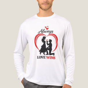 En Tri-matière Toujours l'amour gagne T-shirt Unisexe à manches l