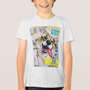 En Tri-matière Tout sourire La vie est belle! T-shirt