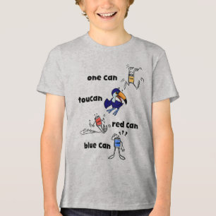 En Tri-matière Un Can Toucan Rouge Can Bleu Can T-Shirt Enfant