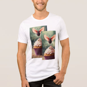 En Tri-matière un mignon t-shirt cupcake