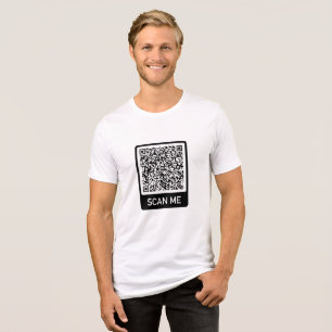 En Tri-matière Votre code QR T-Shirt Scan Info Cadeau personnalis