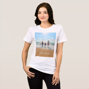 En Tri-matière Votre T-shirt photo personnalisé avec texte person