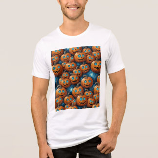 En Tri-matière Whimsical Pumpkin Halloween T-Shirt