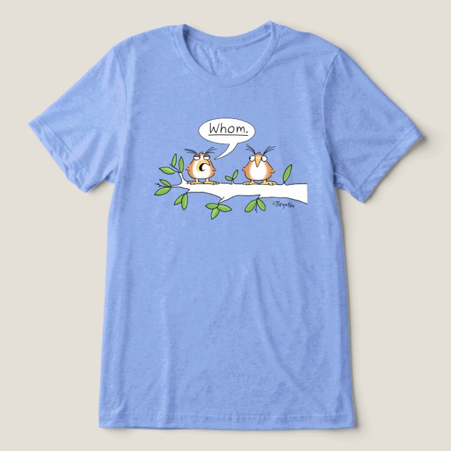 En Tri-matière WHOM T-shirt de Sandra Boynton (Design Recto)