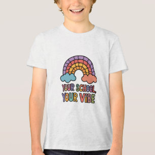 En Tri-matière Your School, Your Vibe T-Shirt - Playful Rainbow D