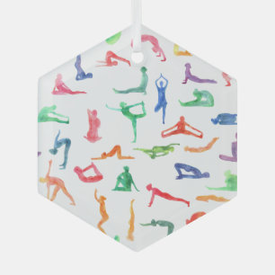En Verre Aquarelle Yoga Ornement