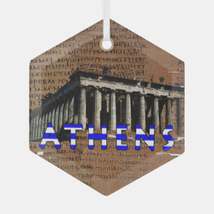 En Verre Athènes Grèce Parthénon Acropole Ornement