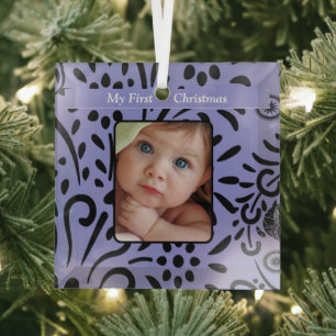 En Verre Bébé Fille Lavande Minuscule Ornement Photo Tee