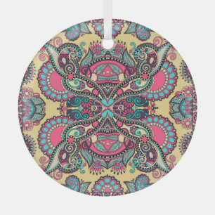 En Verre Floral Paisley Bandanna : Ornement traditionnel