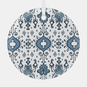 En Verre Ikat, ornement tribal, sans couture ethnique.