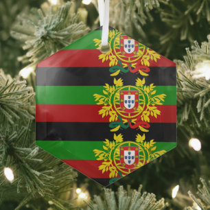 En Verre ornement d'art populaire portugais