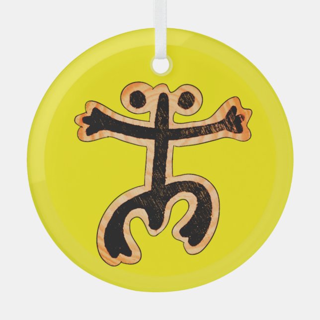 En Verre Ornement de Coqui Taino (Recto)