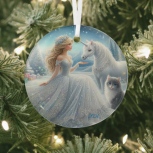 En Verre Ornement de fantaisie de belle mariée