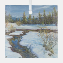 En Verre Ornement de "fonte des neiges"