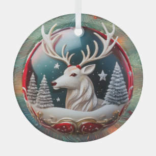 En Verre Ornement de sapin de Noël festif