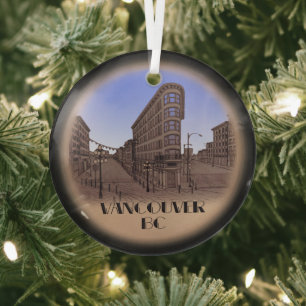 En Verre Ornement de souvenir de Vancouver Canada
