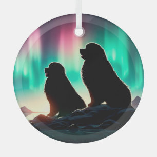 En Verre Ornement du cercle Aurora Terre-Neuve