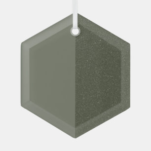 En Verre Ornement moderne Moss Green Split - Personnalisabl