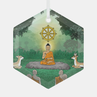 En Verre Triple Gemmes : Bouddha, Dharma, Ornement Sangha