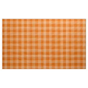 en vichy À damiers brûlé Orange et tissu blanc