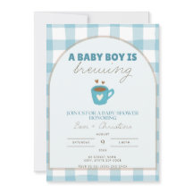 En vichy Bébé mignon brasse Douche Invitation